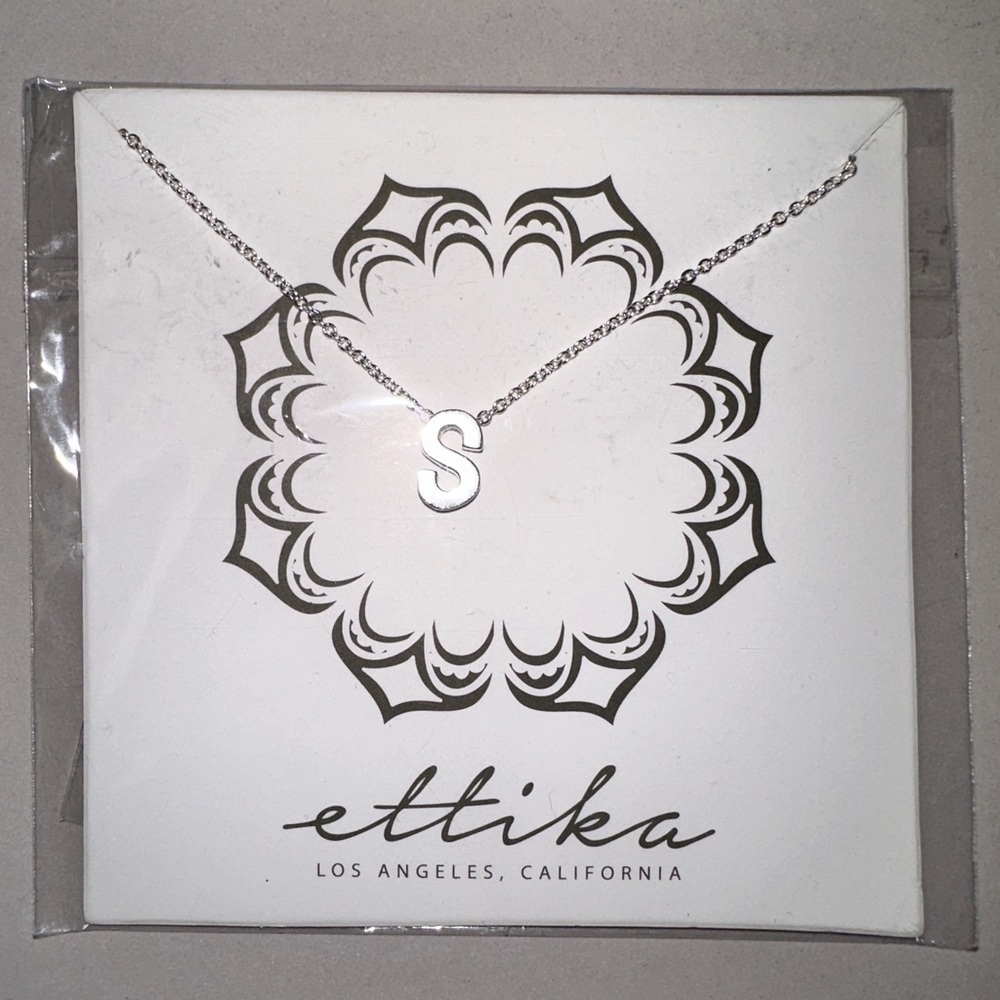Ettika initial necklace silver